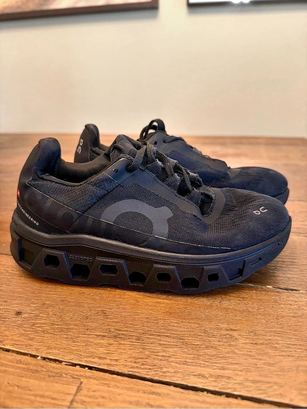 On Cloudmonster Black Athletic Sneakers